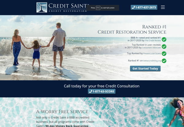 Image of the Credit Repair website