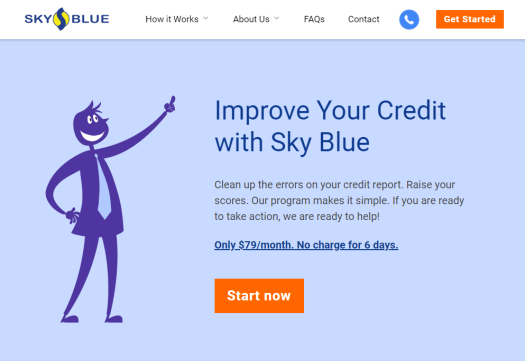 Best credit repair website with best user interface is Sky Blue Credit