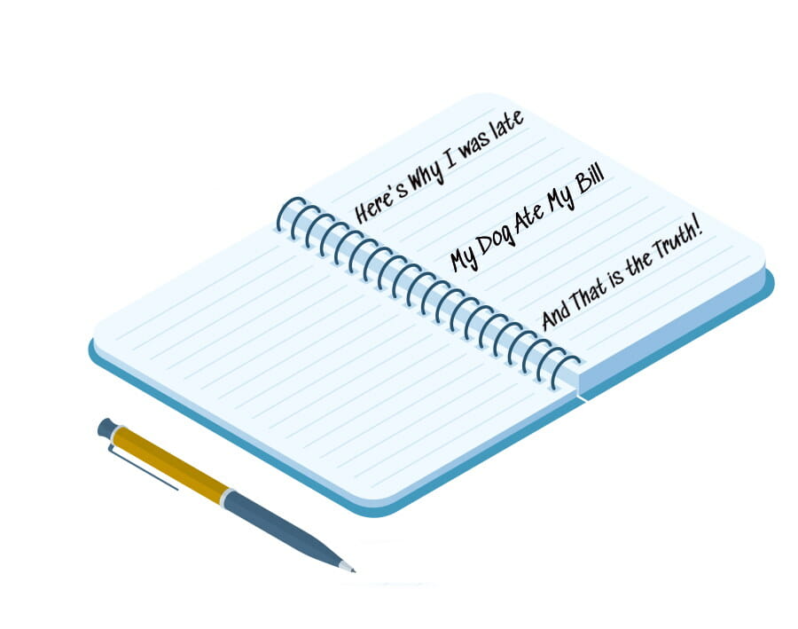 Image of a notebook explaining what a goodwill letter is