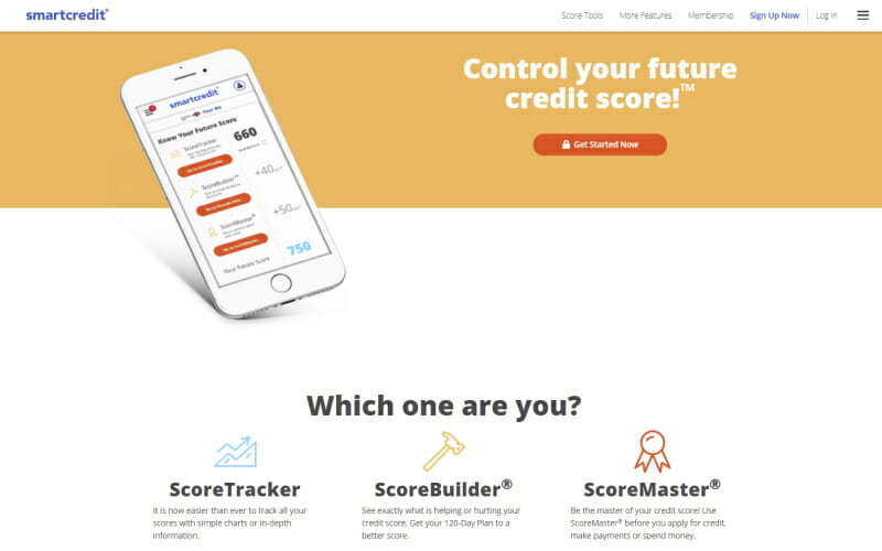 Image showing the Smart Credit Software Website Homepage